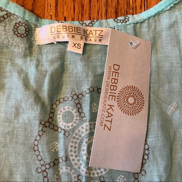 New Debbie Katz South Beach Cold Shoulder Flowy Too Size XS - Picture 6 of 7